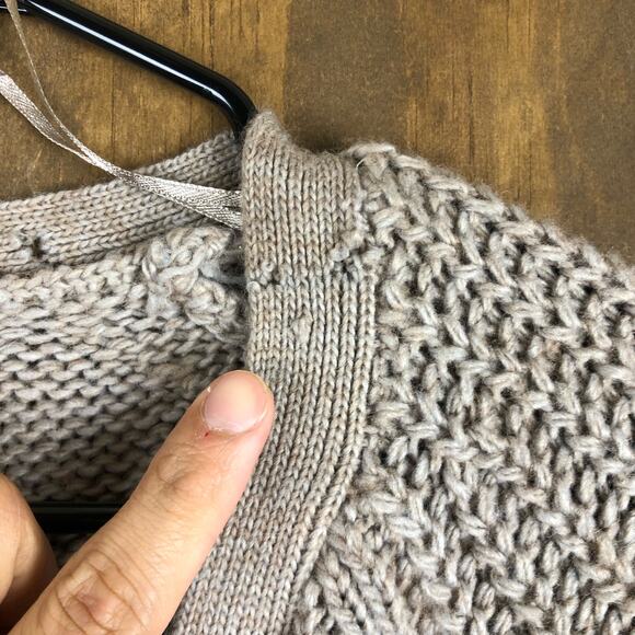 If It Were Me Anthropologie Women Sweater Brown Button Cardigan Wool Blend M - Picture 13 of 14